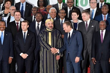 President Patrice Talon with King Mohammed and President Paul Biya