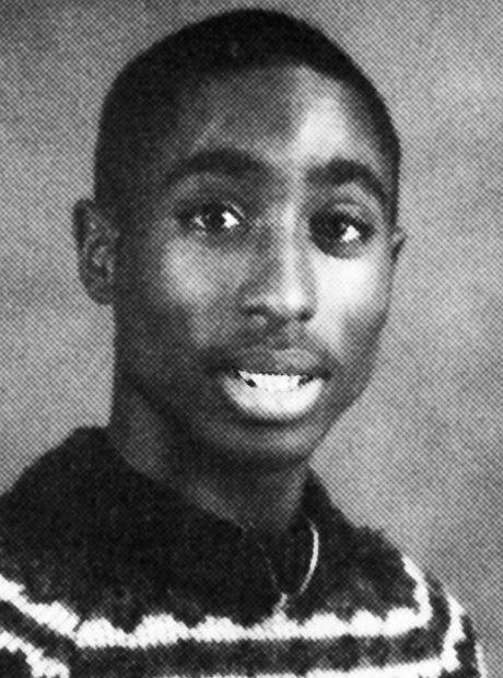 A high school picture of Tupac